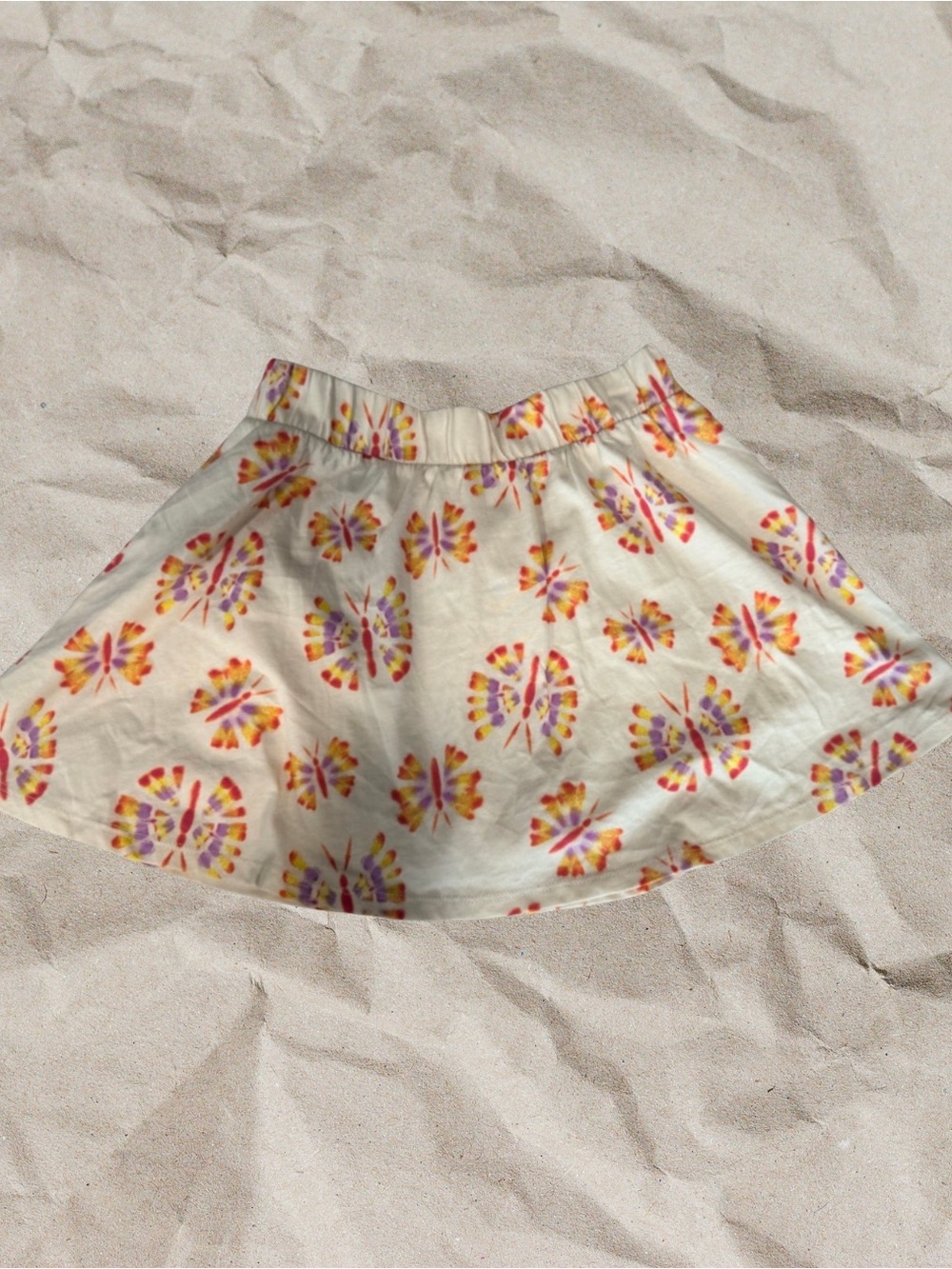 GAP Cream Skirt with Pink, Orange & Yellow Floral Print